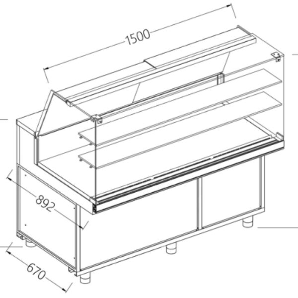 Image Vitrine toonbank neutraal x bakkerij EN & GN, hoog glas 0