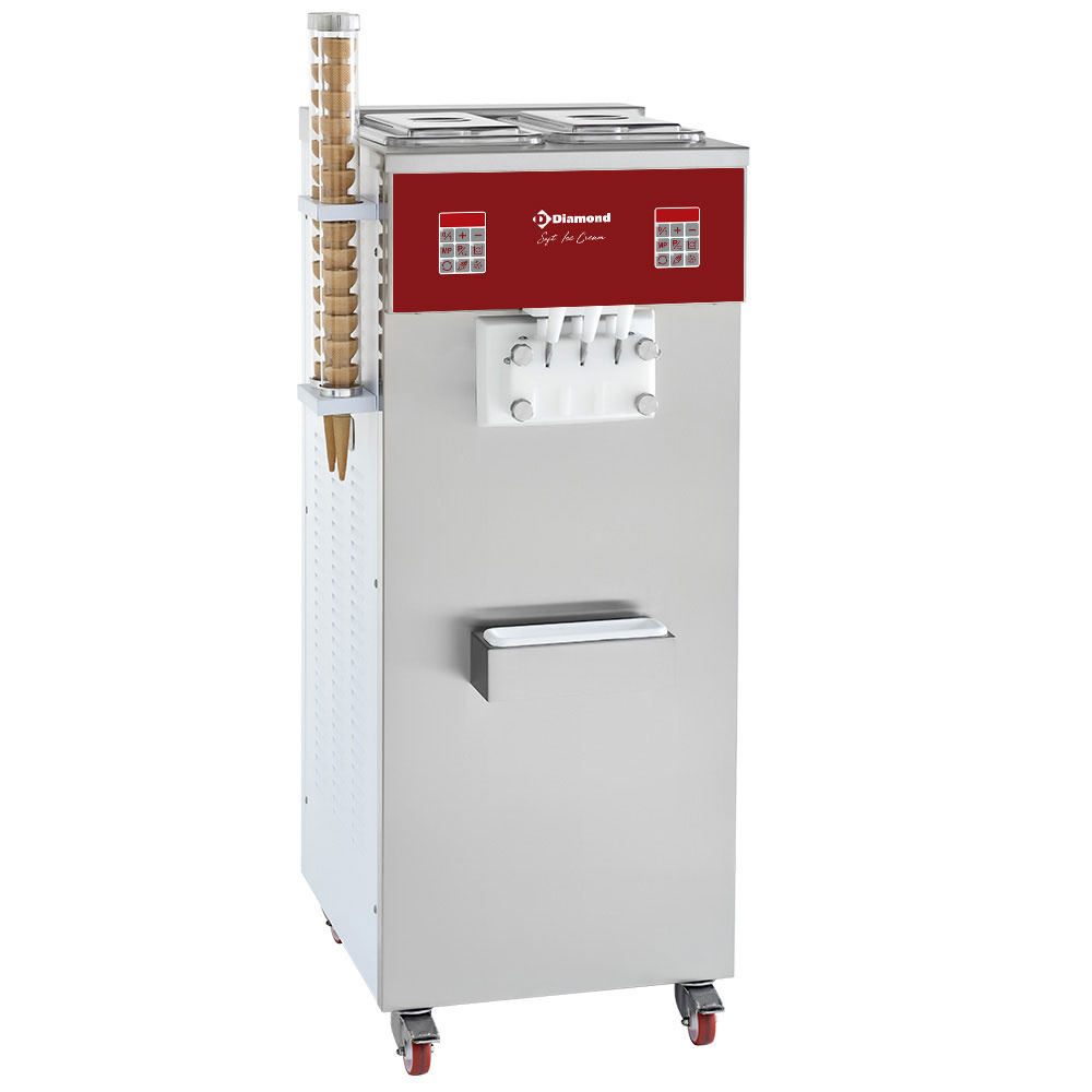 Image Soft ice-cream machine, 2 smaken + 1 mengsel, 30 Kg/u, luchtcondensor 0