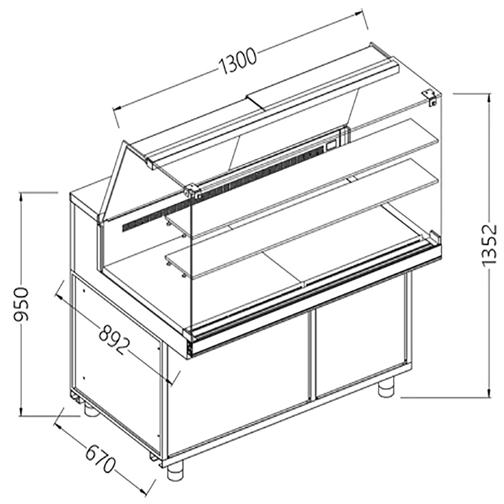 Image Vitrine toonbank neutraal x bakkerij EN & GN, hoog glas 0