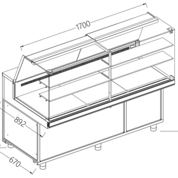 Image Vitrine toonbank neutraal x bakkerij EN & GN, hoog glas 0