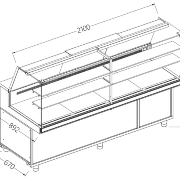 Image Vitrine toonbank neutraal x bakkerij EN & GN, hoog glas 0