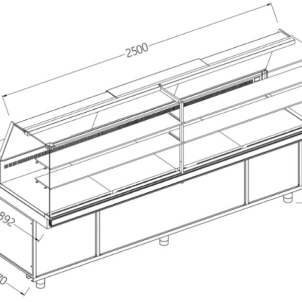 Image Vitrine toonbank neutraal x bakkerij EN & GN, hoog glas 0