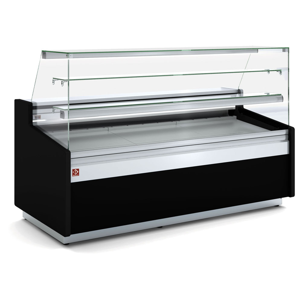 Image Neutrale vitrinetoonbank, patisserie glas, met neutrale reserve – ZWART 0