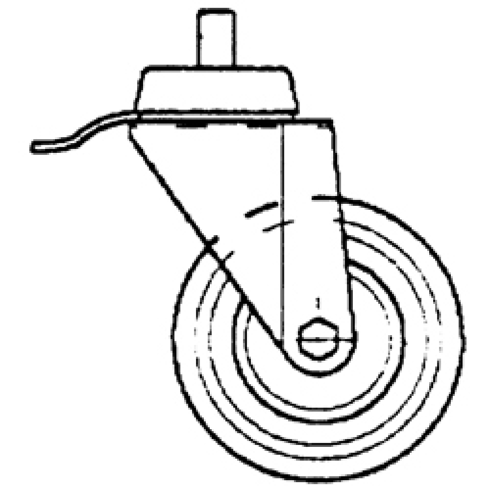 Image Draaiwiel R.V.S. zonder rem Ø 100 mm 0