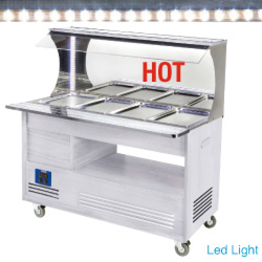 Image Warm wand-buffet, bain-marie, 4x GN 1/1-150 (wit hout) 0