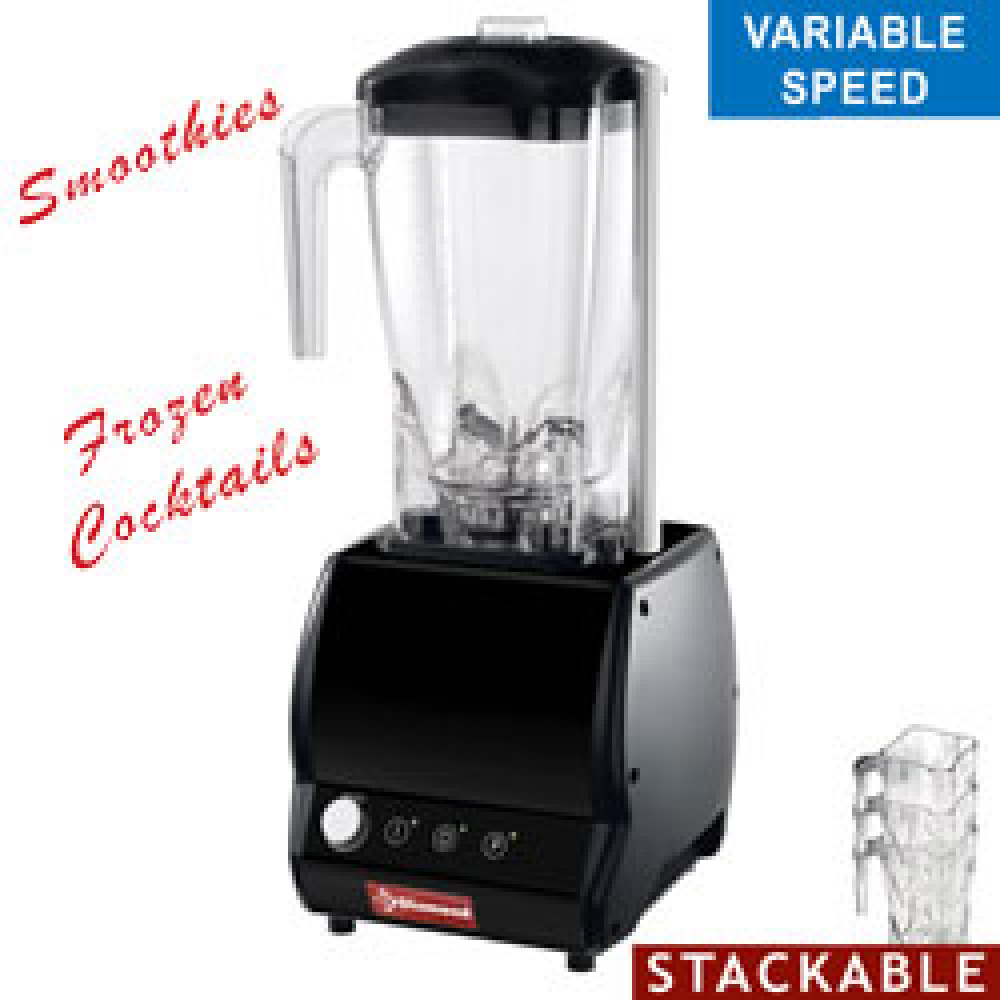 Image Professionele mixer, vierkant glas 2 liter, snelheidsregelaar 0