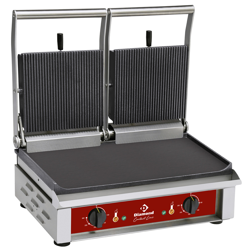 Image Contact-grill DUBBEL, geëmailleerde platen 0