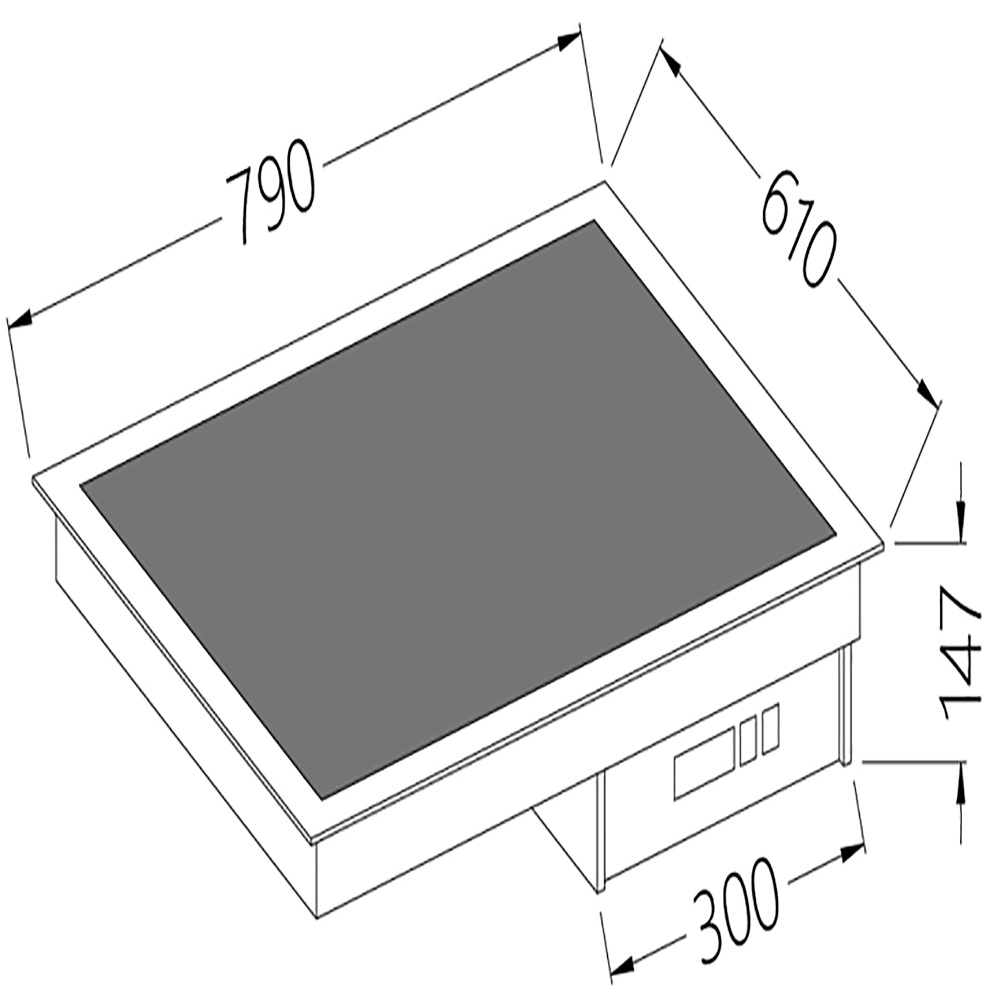 Image Vitrokeramisch element zwart 2x GN 1/1 0