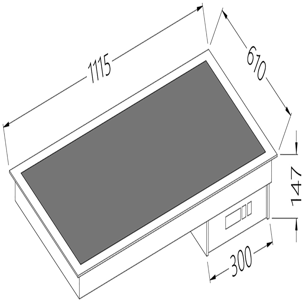 Image Vitrokeramisch element zwart 3x GN 1/1 0