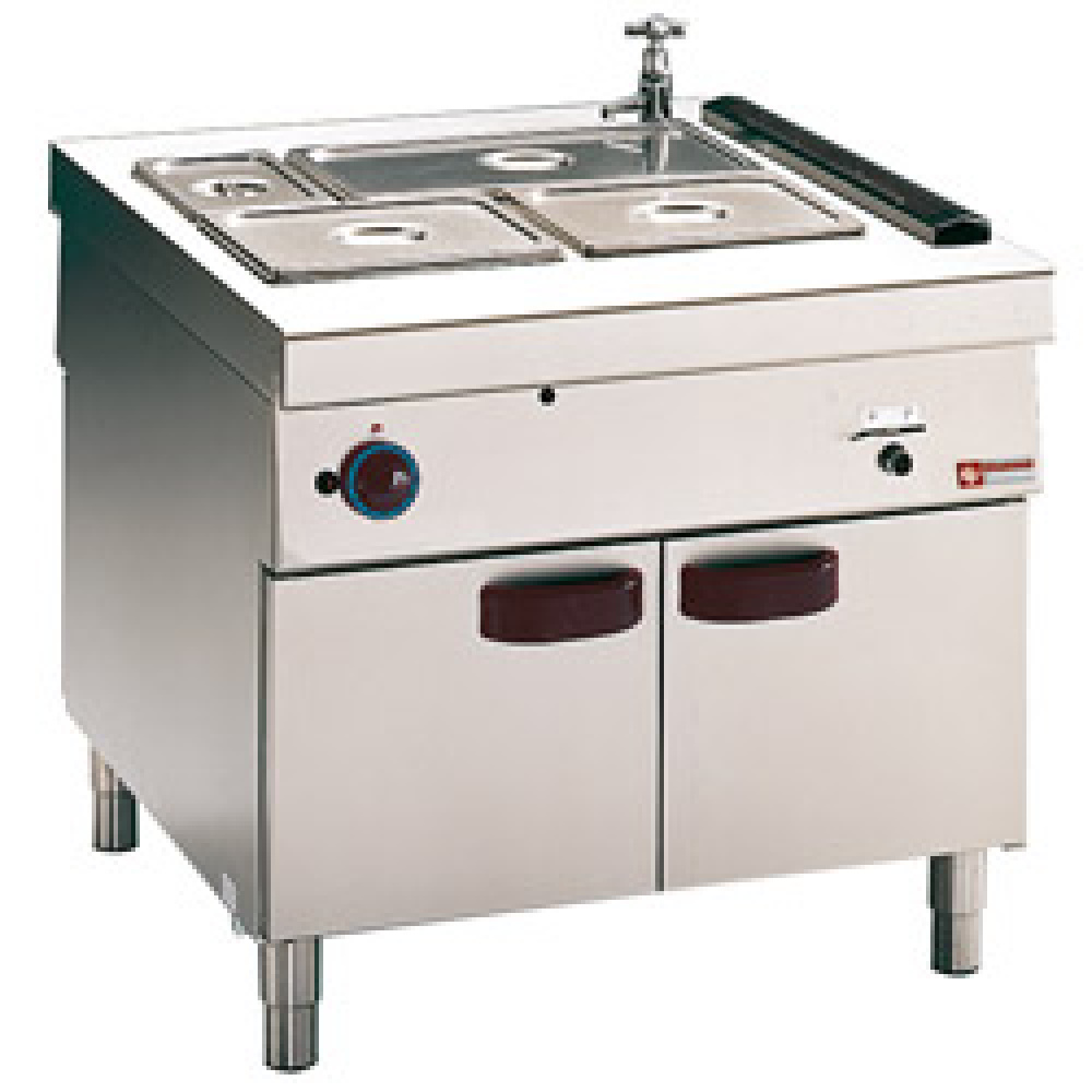 Image Gasbain-marie 2 GN 1/1 + 2 GN 1/3, open onderstel 