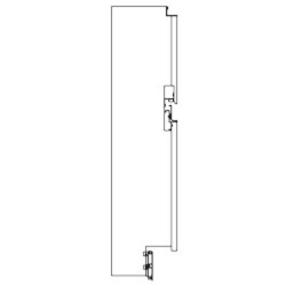 Image Decoratieve fronton-kit rechtse hoekvormige neutrale toonbank - kassa, houten paneel, plint en lijstwerk 0