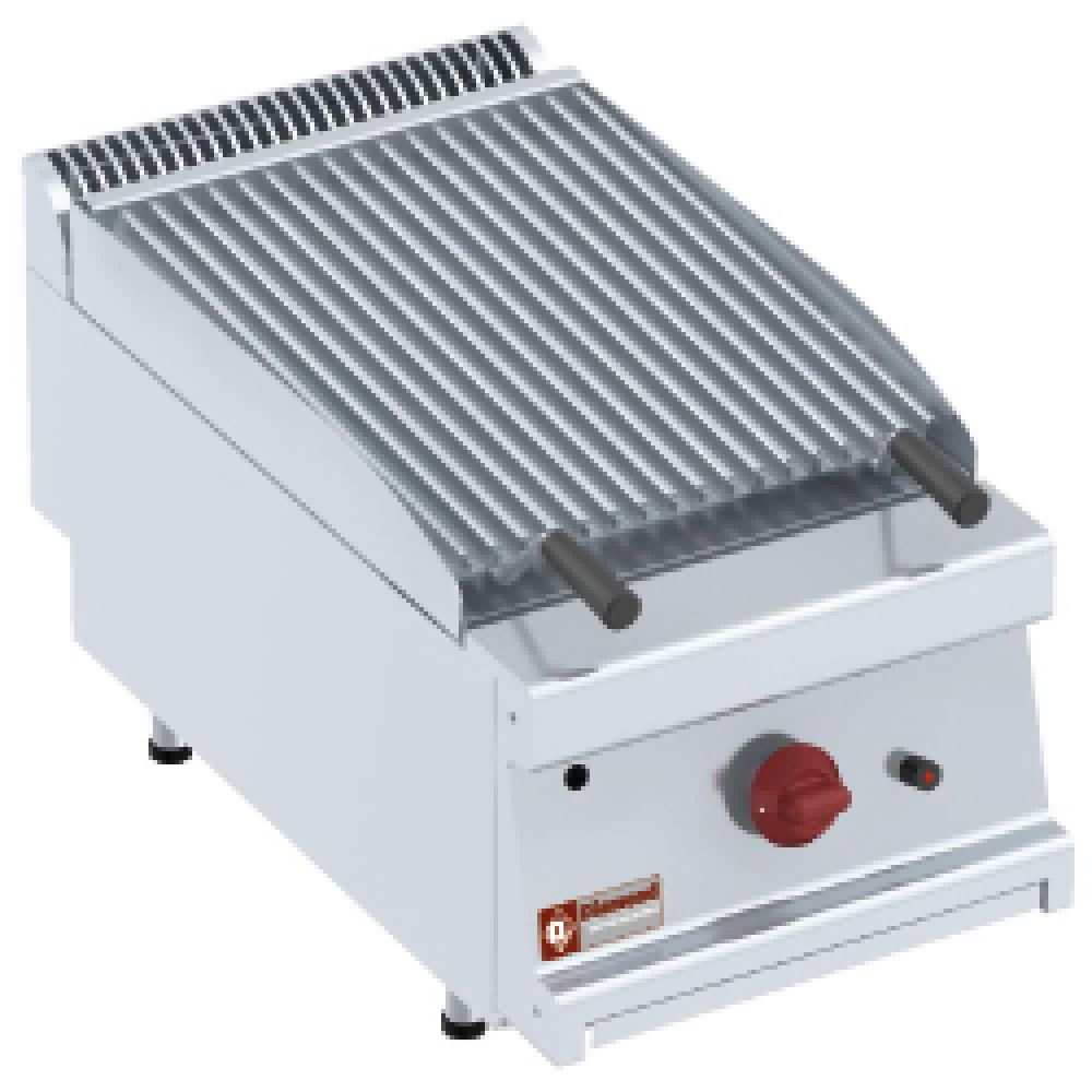 Image Gas lavasteengrill - 1/2 module - bakrooster in 