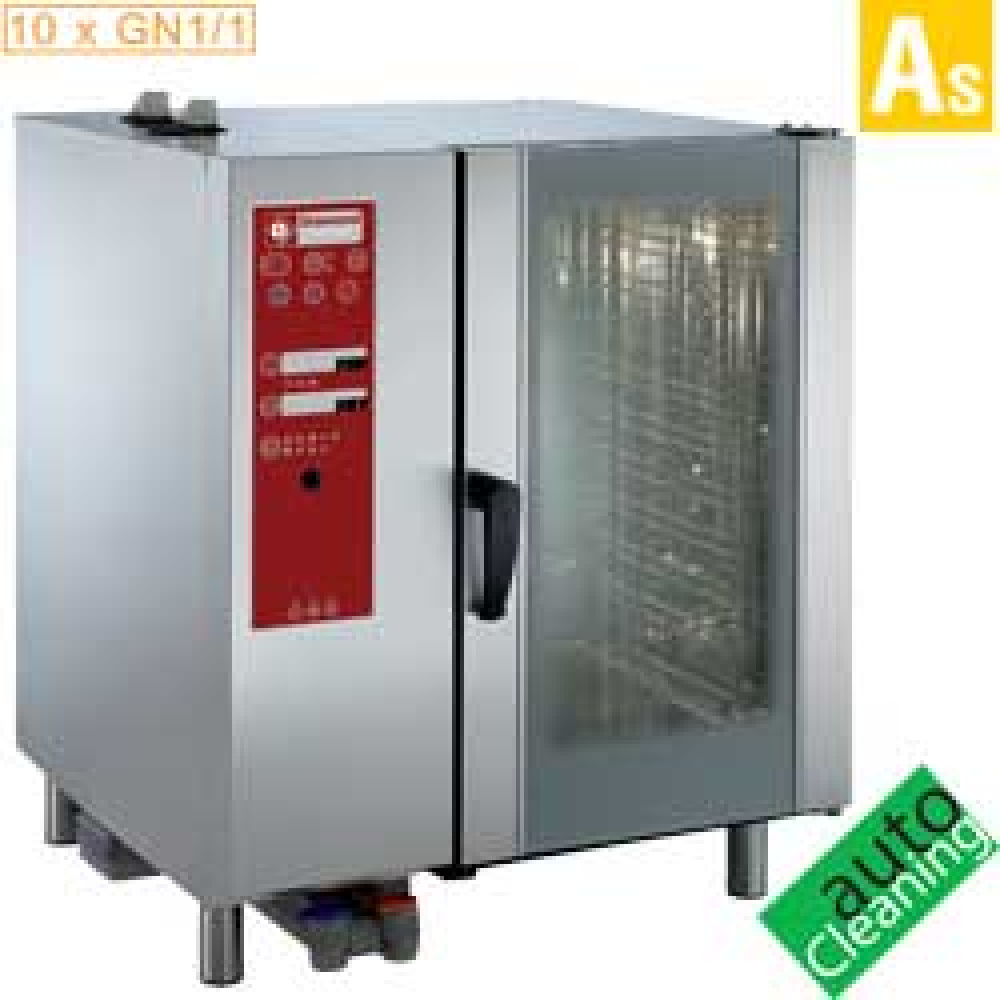 Image Electrische oven met boiler, stoom en convectie 10x GN 1/1+ Cleaning 0