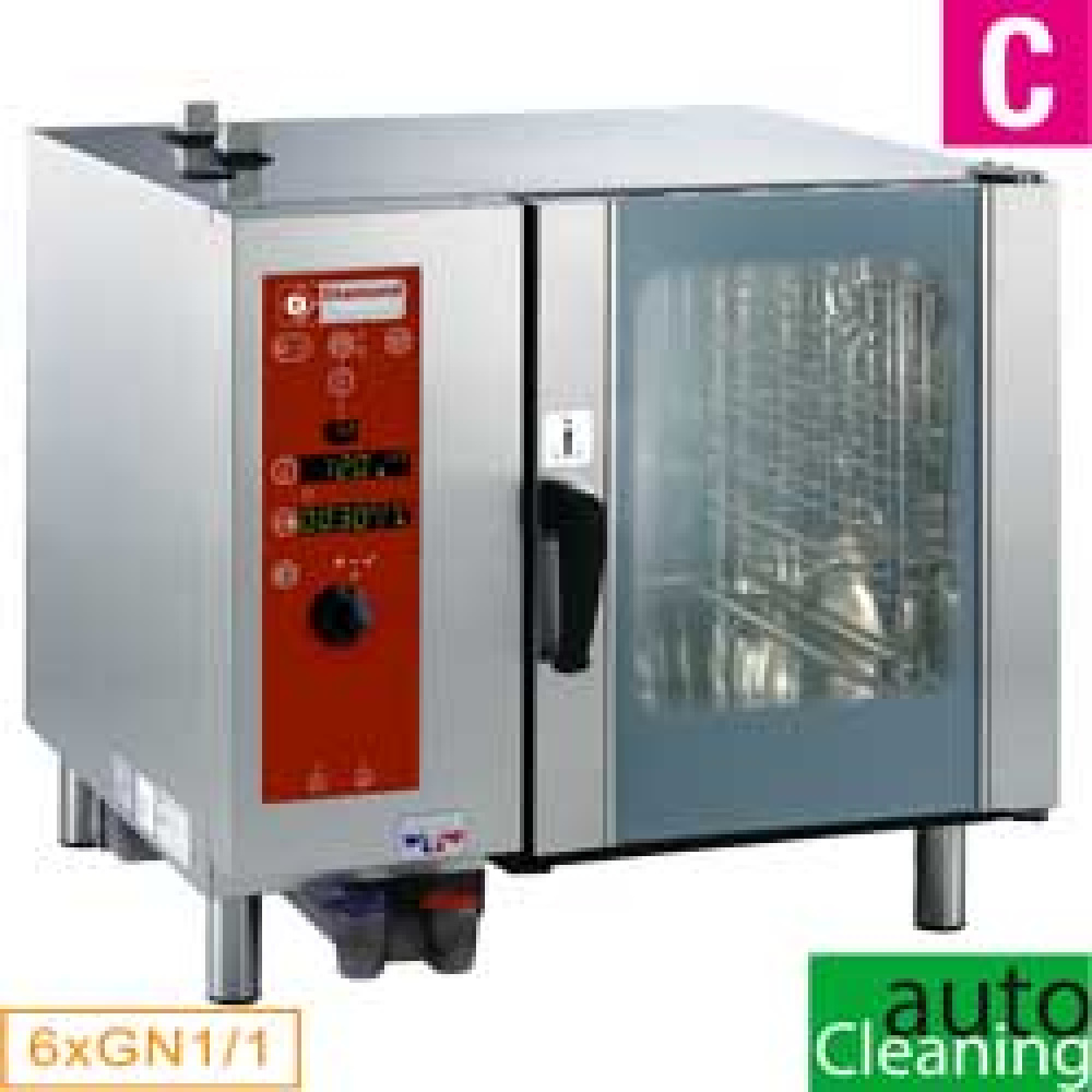 Image Electrische oven directe stoom en convectie, 6x GN 1/1+Cleaning 0