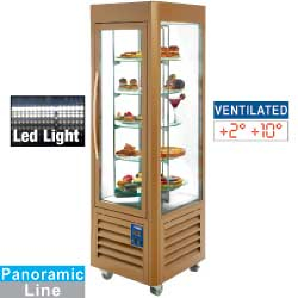 Image Panoramische vitrine, 5 draaiende plateau's, 360 LT, Gold 0