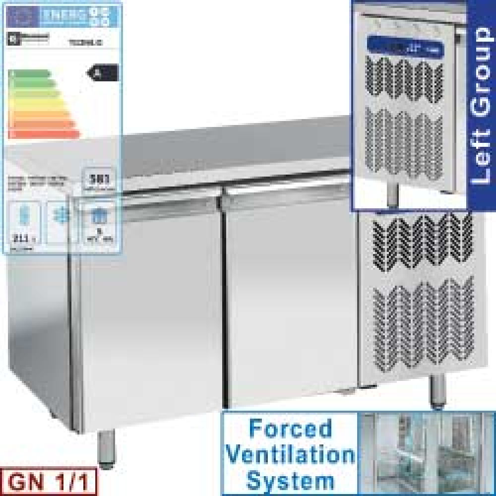 Image Geventileerde koeltafel, 2 deuren GN 1/1, groep aan linkse kant 0