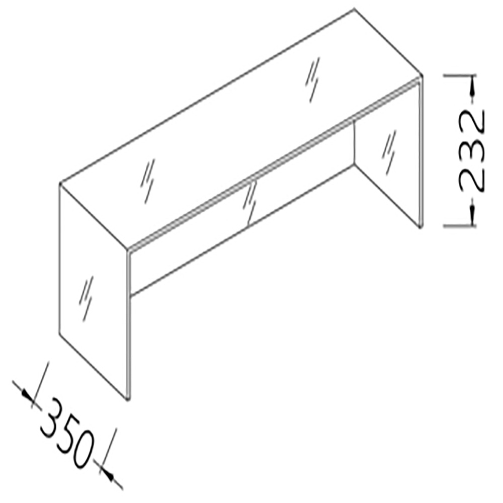 Image Optie: glazen structuur neutrale toonbank - kassa (frontale ruit, bovenste ruit en 2 rijruiten) - (ML) 0