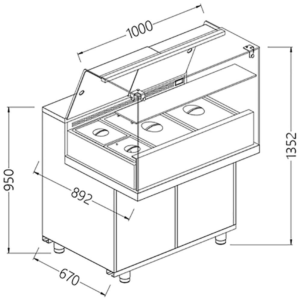 Image Toonbank vitrine snack saladette_hoge ruiten, met groep 0