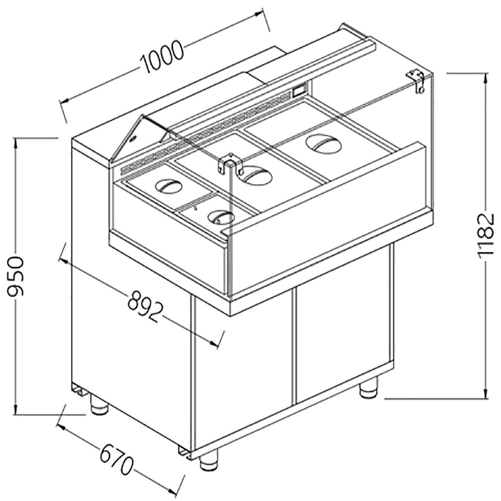 Image Toonbank vitrine snack saladette_lage ruiten, met groep 0