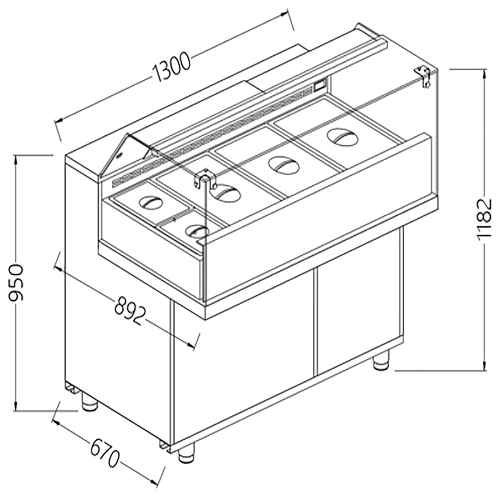 Image Toonbank vitrine snack saladette_lage ruiten, met groep 0