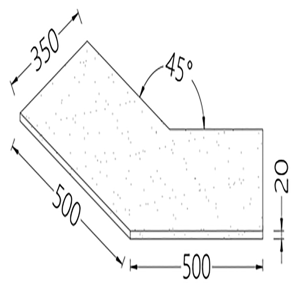 Image Optie: Werktablet hoek 45° (20 mm), laminaat met MAAN afwerking - (PC) 0