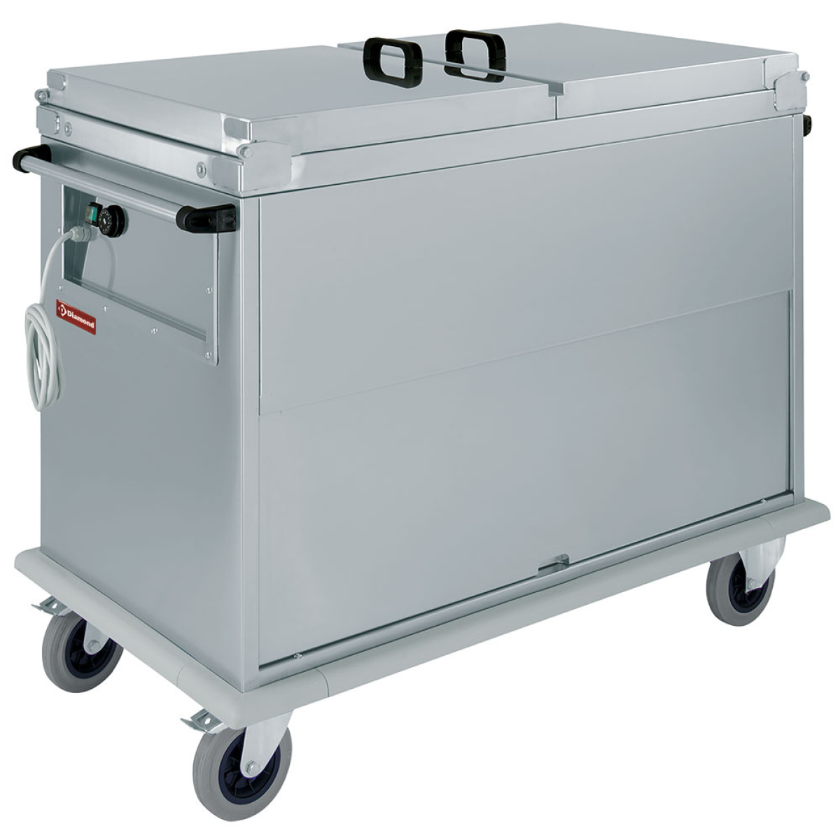 Image Bain-marie-wagen 3x GN 1/1, 1 T°, met deksels, kast met draaideur 0