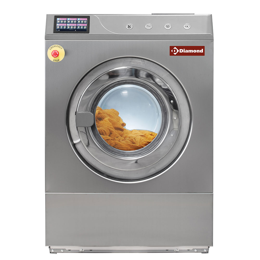 Image Wasmachine met vloerbevestiging "R.V.S." 23 kg met TOUCH SCREEN 0