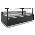 Image Geventileerde vitrinetoonbank, met reserve, verticale ruit 90° met zuigerlift - FULL BLACK 0