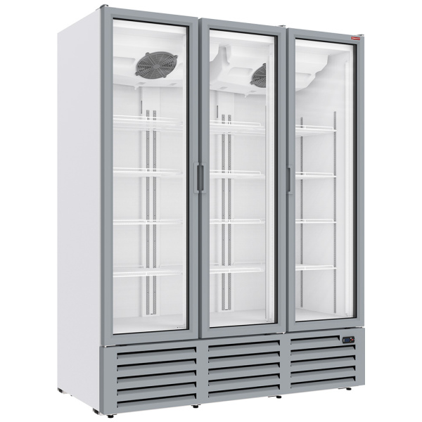 Image Positieve gekoelde vitrine 1455 liter, 3 draaideuren - WIT 0