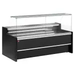 Image Geventileerde gekoelde vitrinetoonbank- met recht frontglas 90° met reserve - ZWART 0