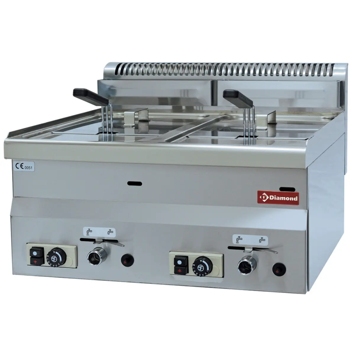 Image Gasfriteuse, 2 kuipen 8 liter -Top- 0