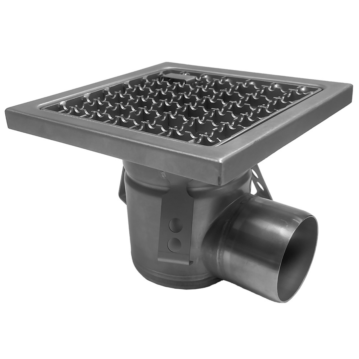 Image Roestvrij stalen vloerafvoergoot 300x300, zijdelingse uitgang 0