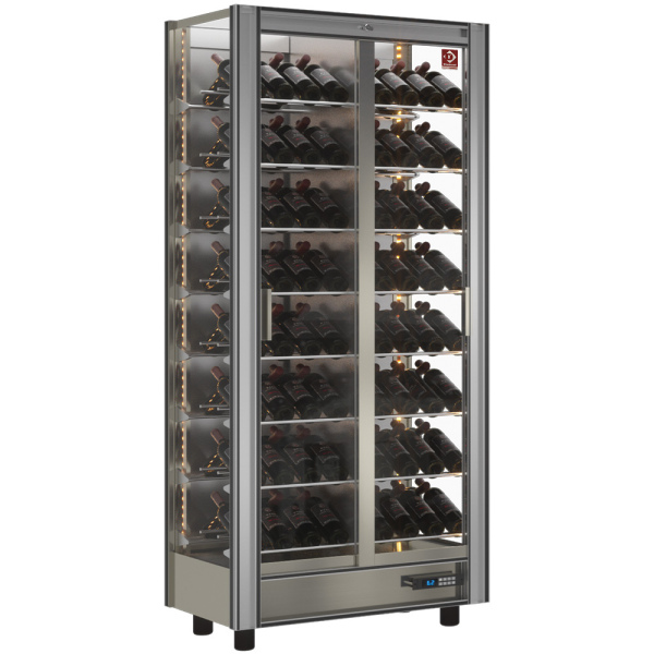 Image Gekoelde wijnvitrine Lt. 530 - Moduleerbaar + Deco vitrine 530Lt. wit mat - magnetisch 0