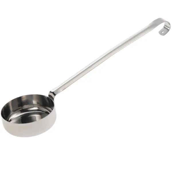 Image Roestvrijstalen pollepel, platte bodem, 170 gr 0