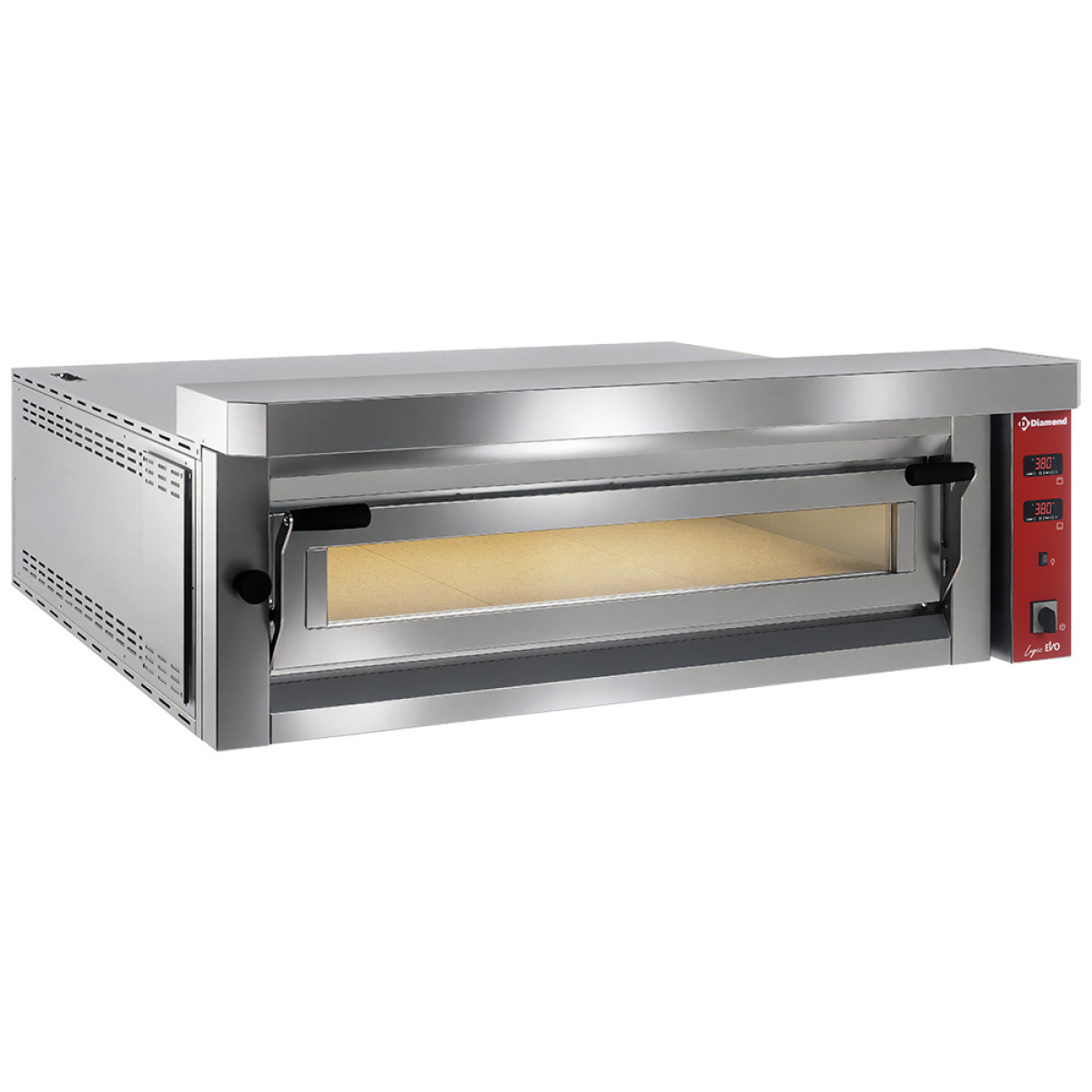 Image Elektrische pizzaoven "extra large", 9 pizza's 350mm - FULL vuurvaste steen 0