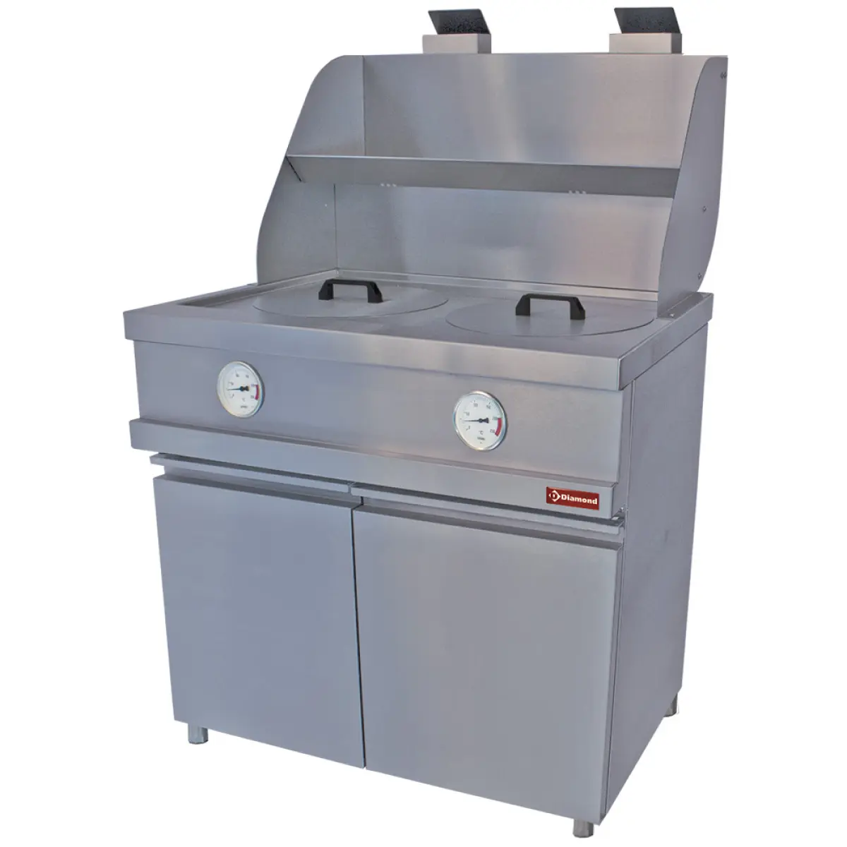 Image Friteuse op gas HEAVY DUTY, 2 ronde kuipen, mechanisch 0