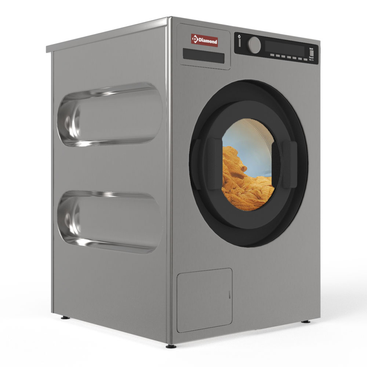 Image Was-centrifugemachine 6,5 kg "inox-titanium", met afvoerpomp 0
