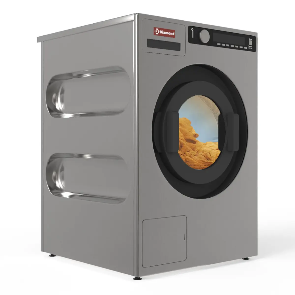 Image Was-centrifugemachine 6,5 kg "inox-titanium", met afvoerpomp 0