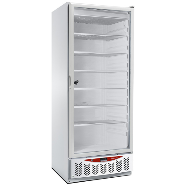 Image Statische vrieskast, glazen deur, 525 liter, GN2/1+600x400, wit 0