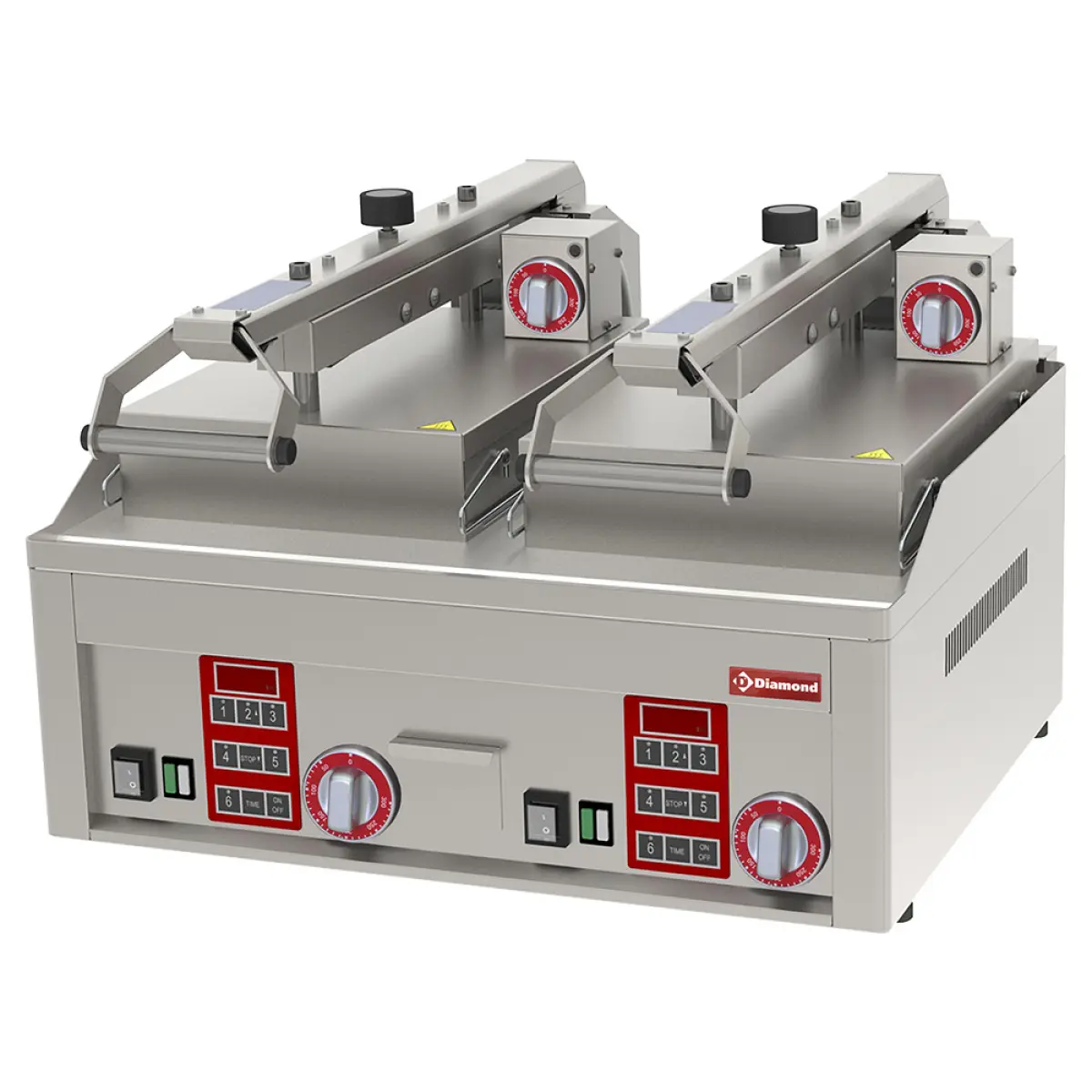 Image Gladde, verchroomde Clam Grill, 4x 230/1V 0
