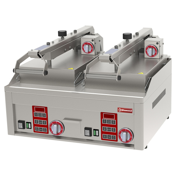 Image Gladde, verchroomde Clam Grill, 4x 230/1V 0
