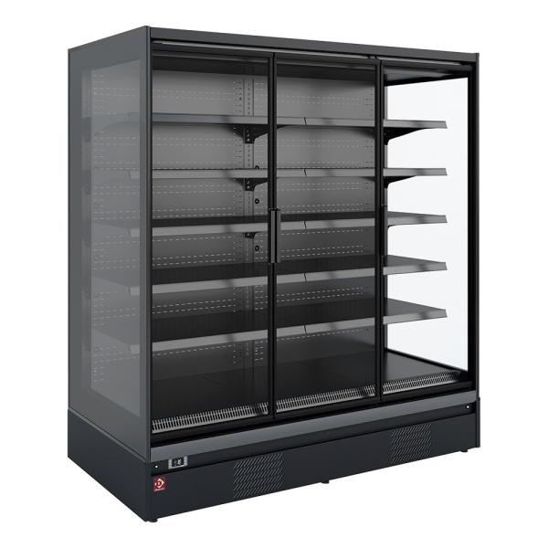 Image Gekoeld wandmeubel, zelfbediening, klapdeuren - FULL BLACK 0