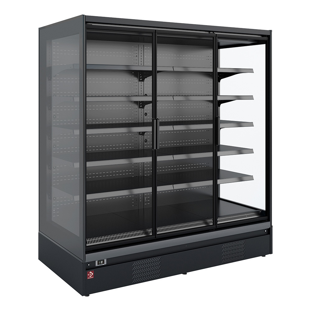 Image Gekoeld wandmeubel, zelfbediening, klapdeuren - FULL BLACK 0