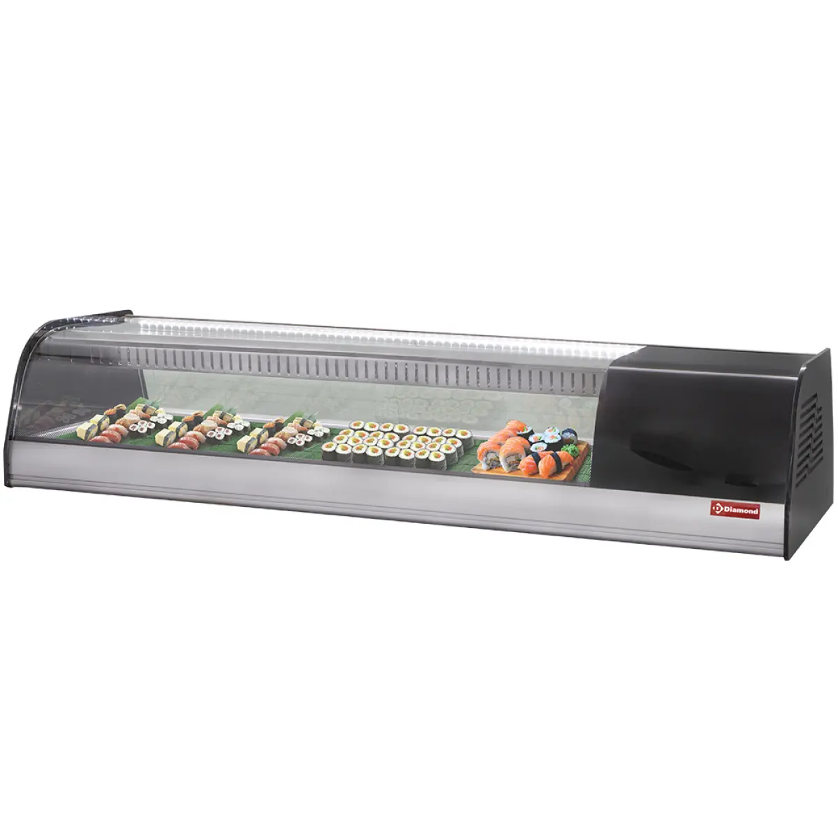 Image Gekoeld uitstalraam voor sushi, dubbele geperforeerde bodem (inclusief) 0