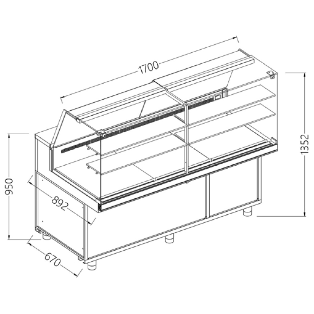 Image Vitrine toonbank neutraal x bakkerij EN & GN, hoog glas 0