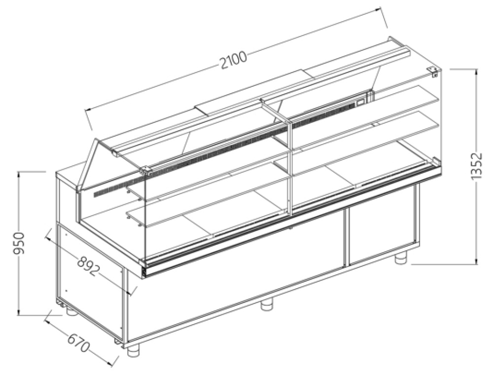 Image Vitrine toonbank neutraal x bakkerij EN & GN, hoog glas 0