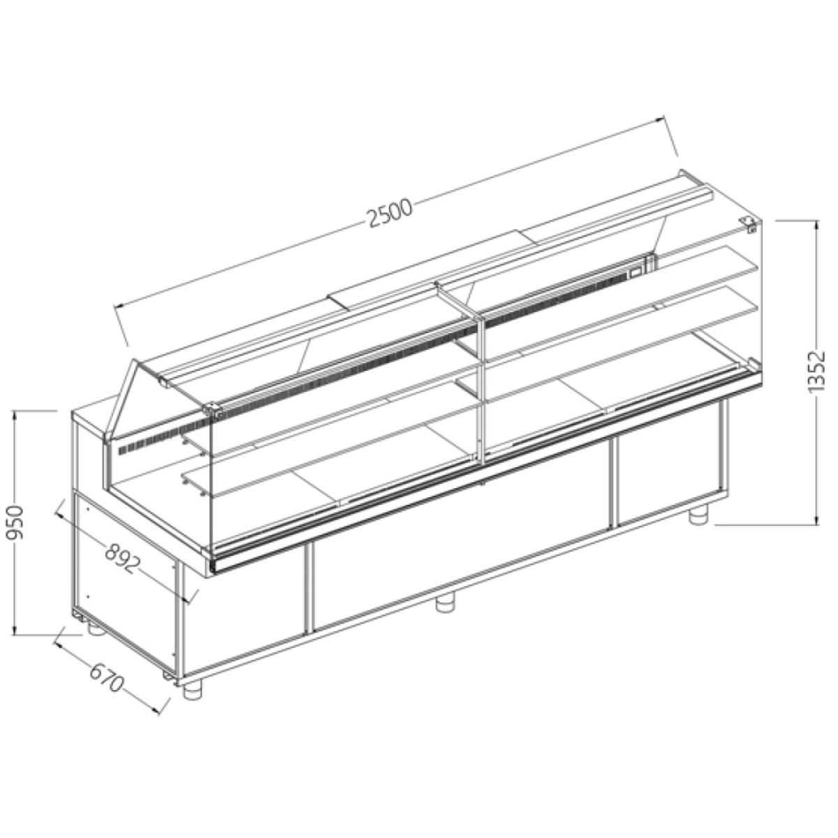 Image Vitrine toonbank neutraal x bakkerij EN & GN, hoog glas 0