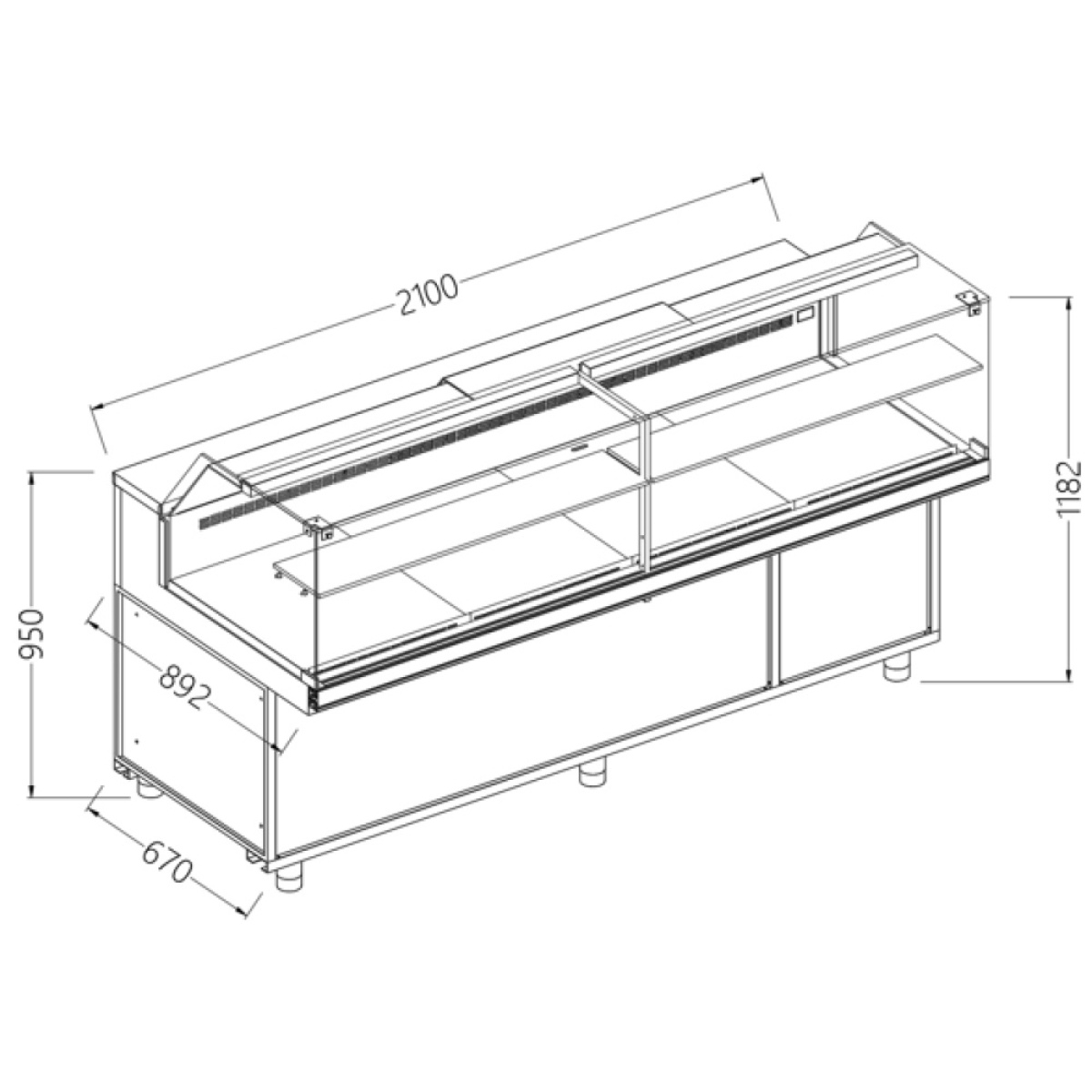 Image Vitrine toonbank neutraal x bakkerij EN & GN, laag glas 0