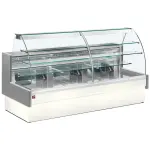 Image Gekoelde vitrinetoonbank, statisch, ladensysteem, zonder reserve - GRIJS/WIT 0