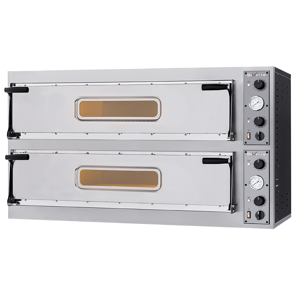 Image Elektrische oven 2x 3 pizza's diam. 350mm, 2 kamers 0